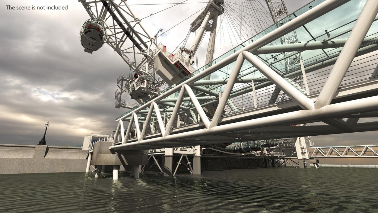 3D model Millennium Wheel Pier Platform