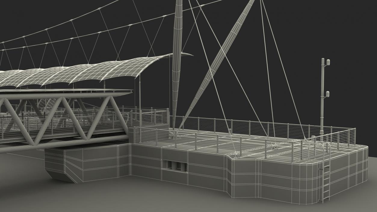 3D model Millennium Wheel Pier Platform