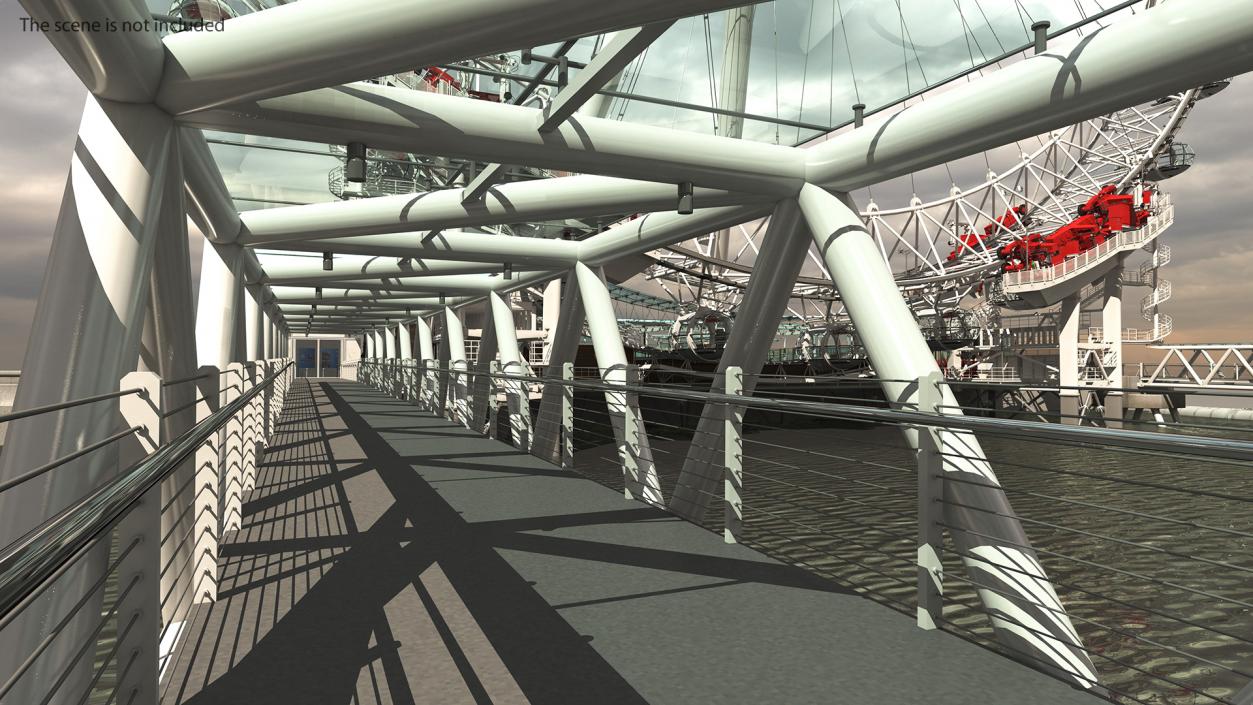 3D model Millennium Wheel Pier Platform