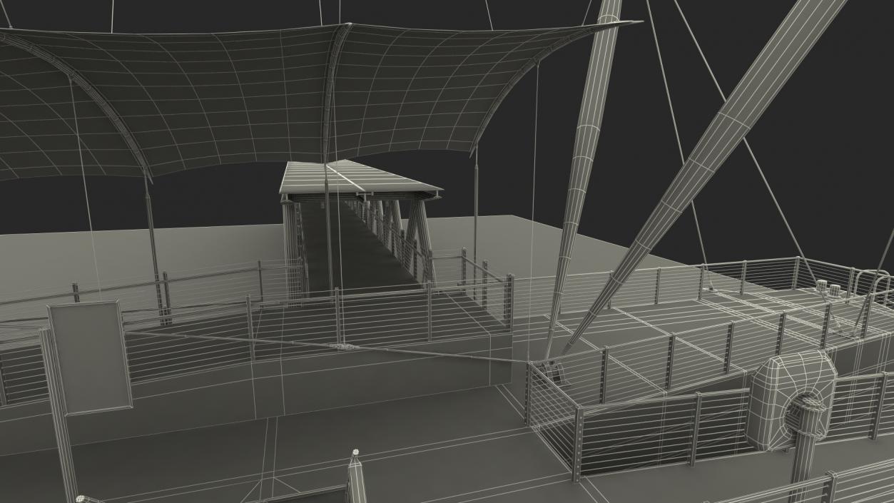 3D model Millennium Wheel Pier Platform