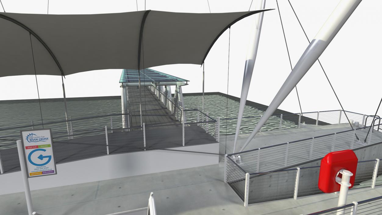 3D model Millennium Wheel Pier Platform