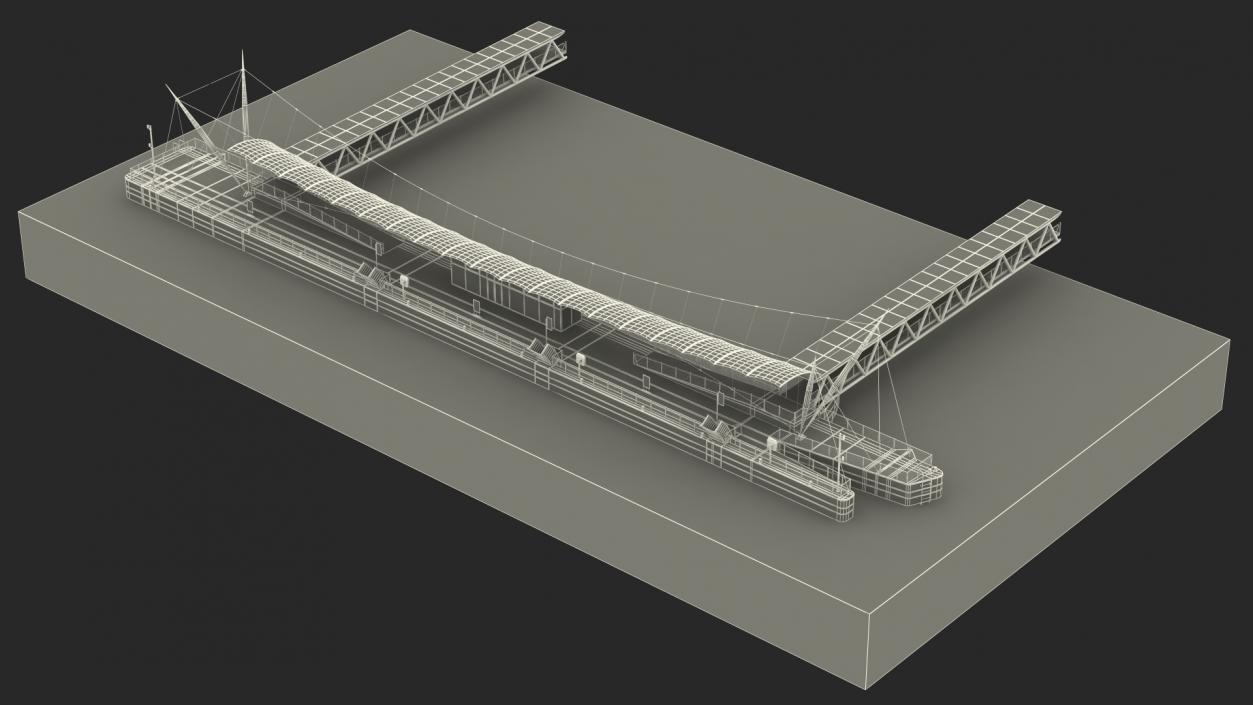 3D model Millennium Wheel Pier Platform