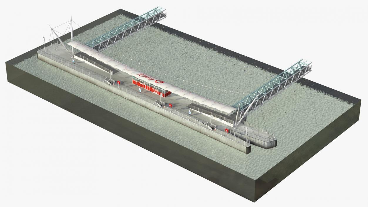 3D model Millennium Wheel Pier Platform