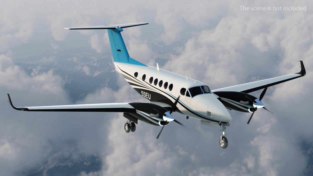 Twin Turboprop Civil Utility Aircraft 3D