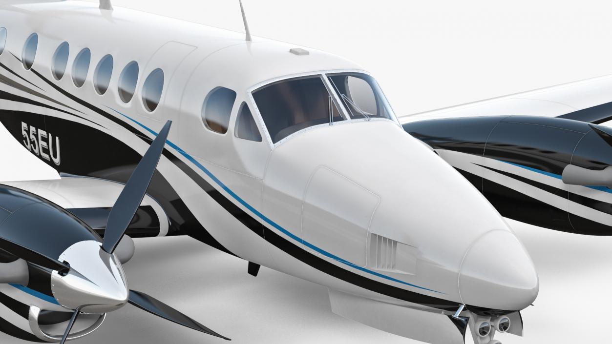 Twin Turboprop Civil Utility Aircraft 3D