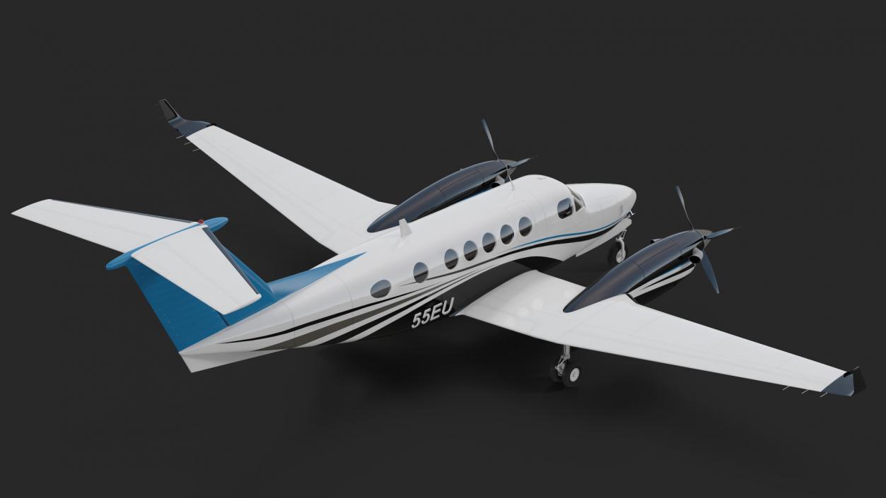 Twin Turboprop Civil Utility Aircraft 3D