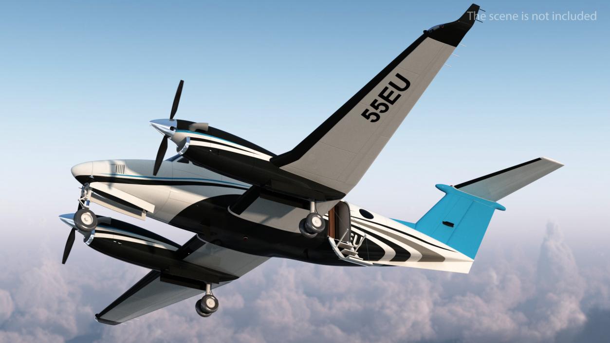 Twin Turboprop Civil Utility Aircraft 3D