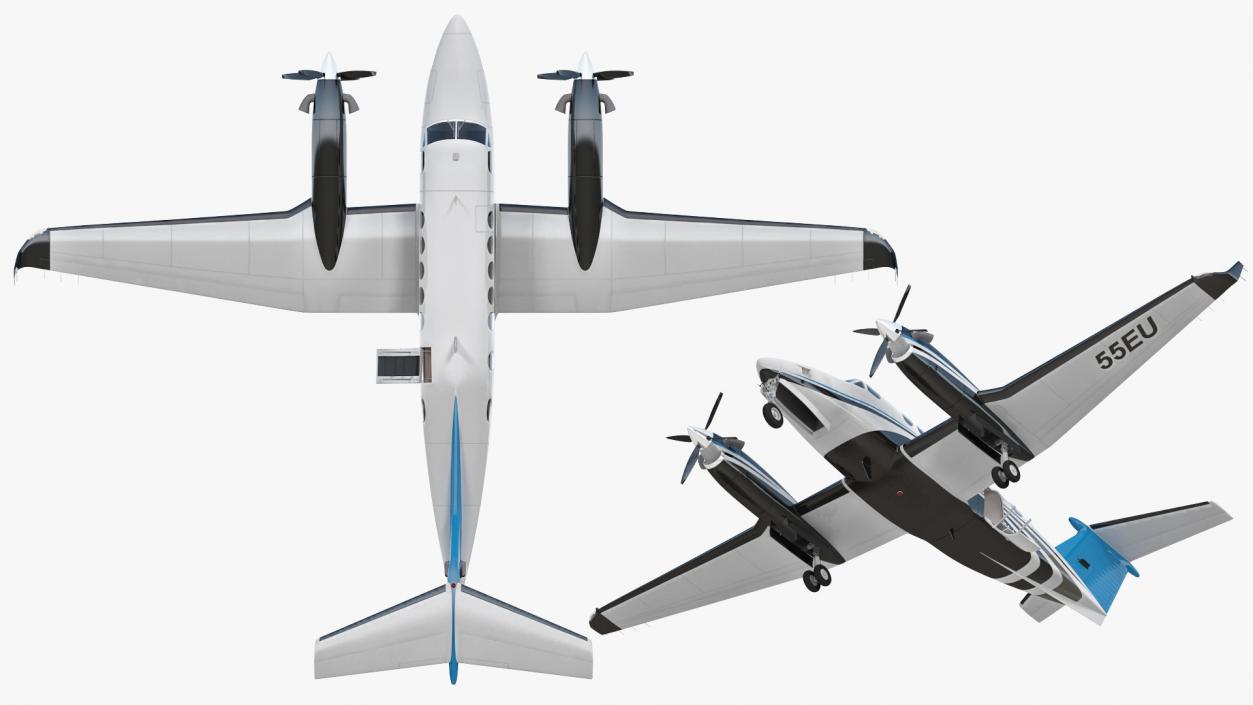 Twin Turboprop Civil Utility Aircraft 3D