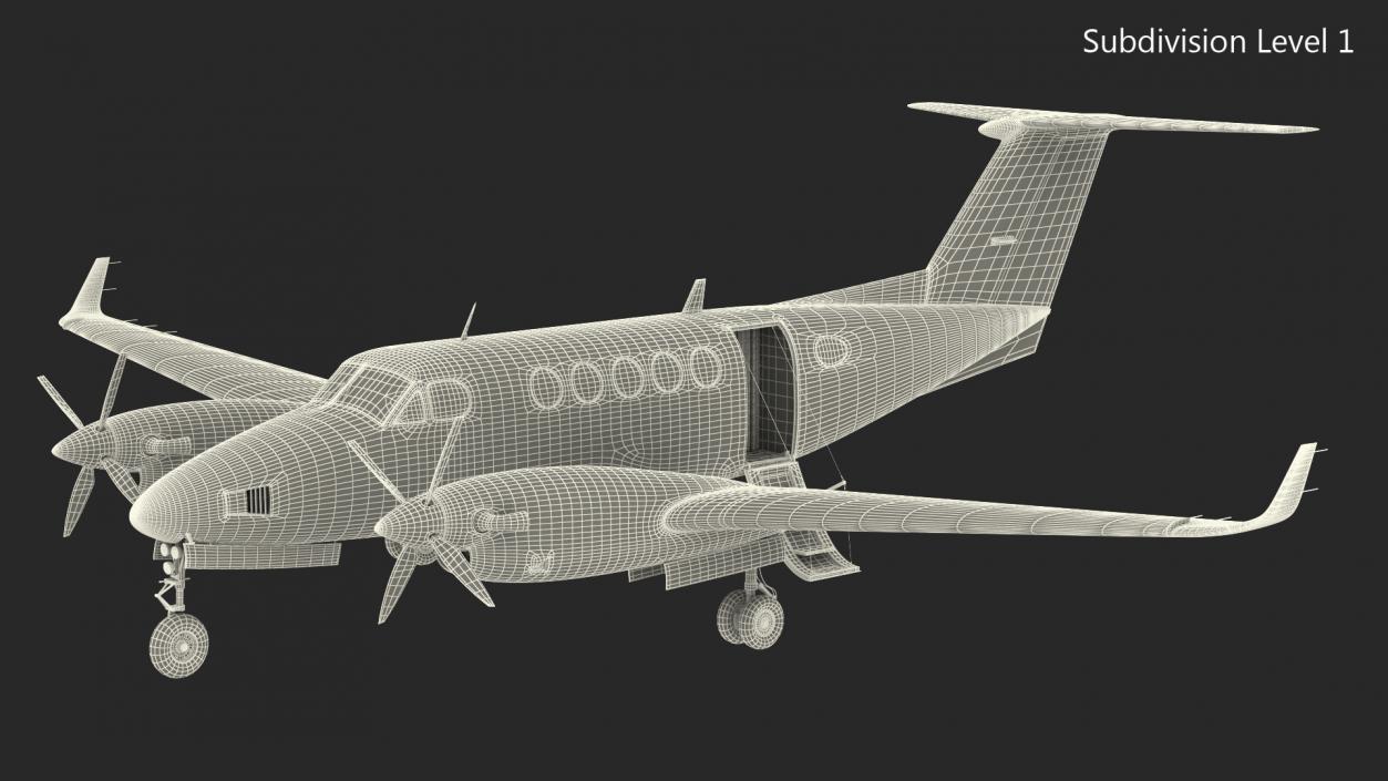 Twin Turboprop Civil Utility Aircraft 3D