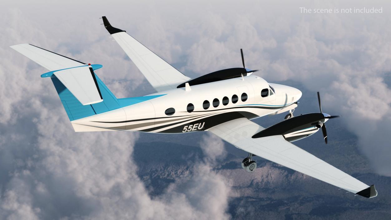 Twin Turboprop Civil Utility Aircraft 3D