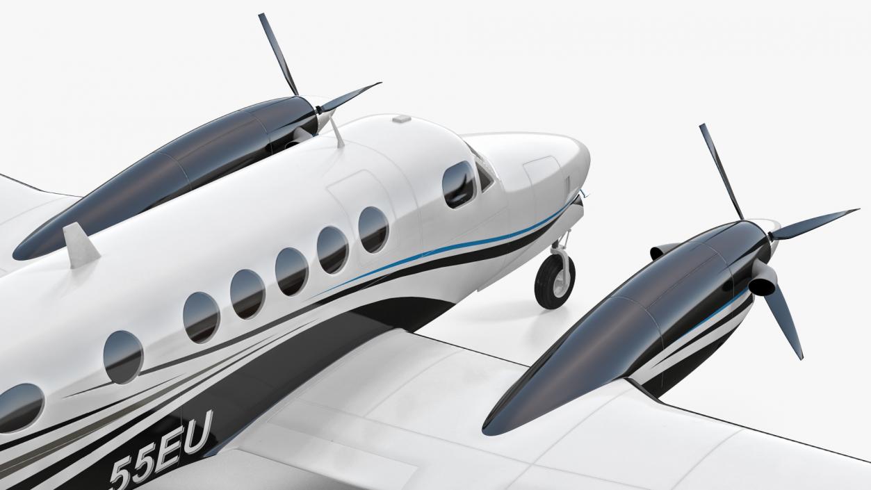 Twin Turboprop Civil Utility Aircraft 3D