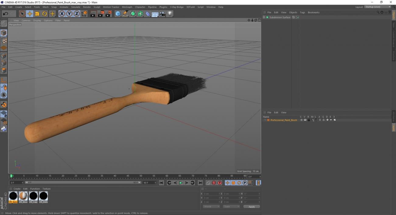 Professional Paint Brush 3D model