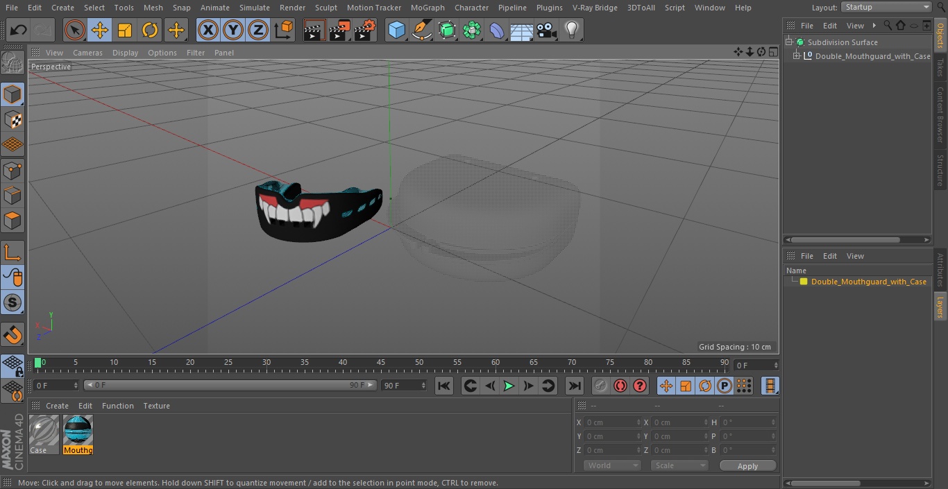 Double Mouthguard with Case 3D