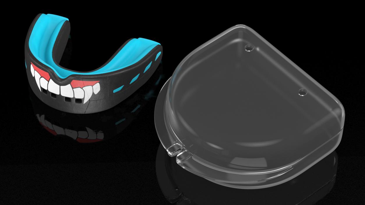 Double Mouthguard with Case 3D