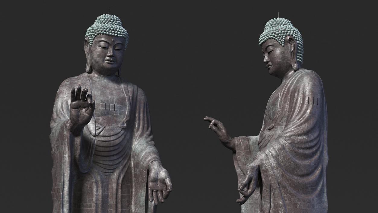 Buddha Statues Collection 4 3D