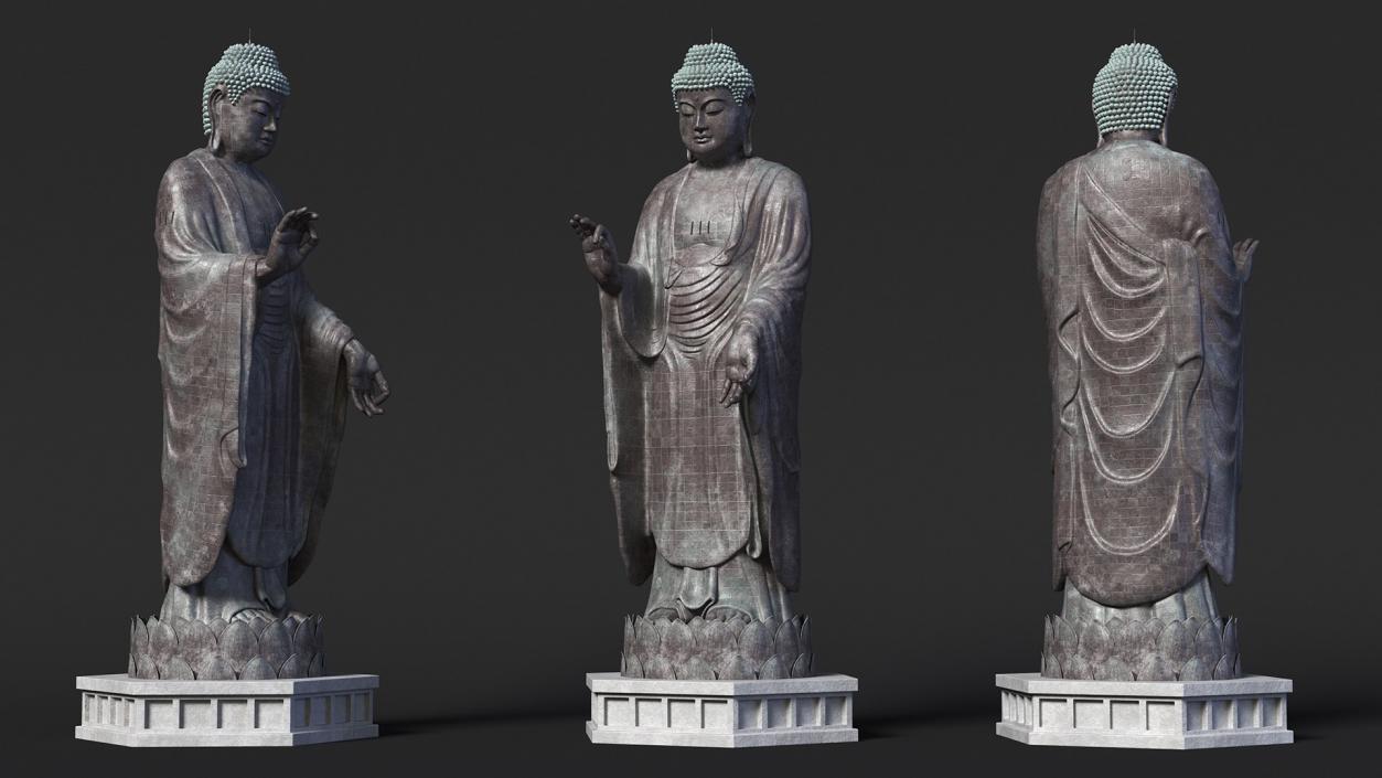 Buddha Statues Collection 4 3D