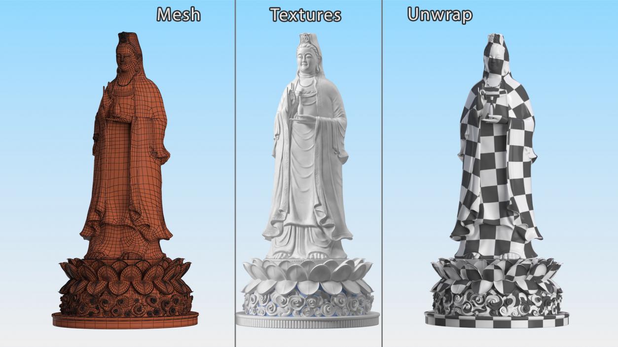 Buddha Statues Collection 4 3D