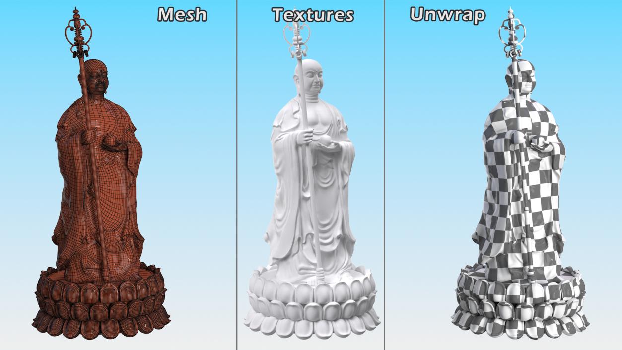 Buddha Statues Collection 4 3D