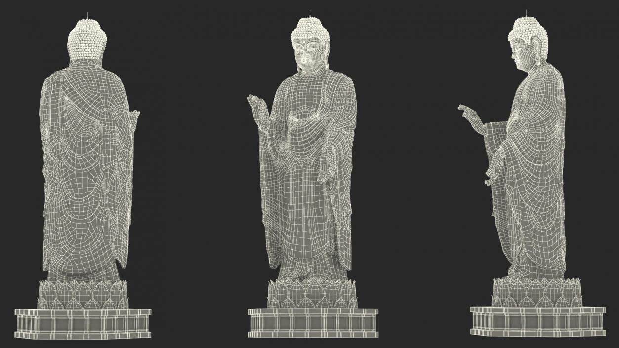 Buddha Statues Collection 4 3D