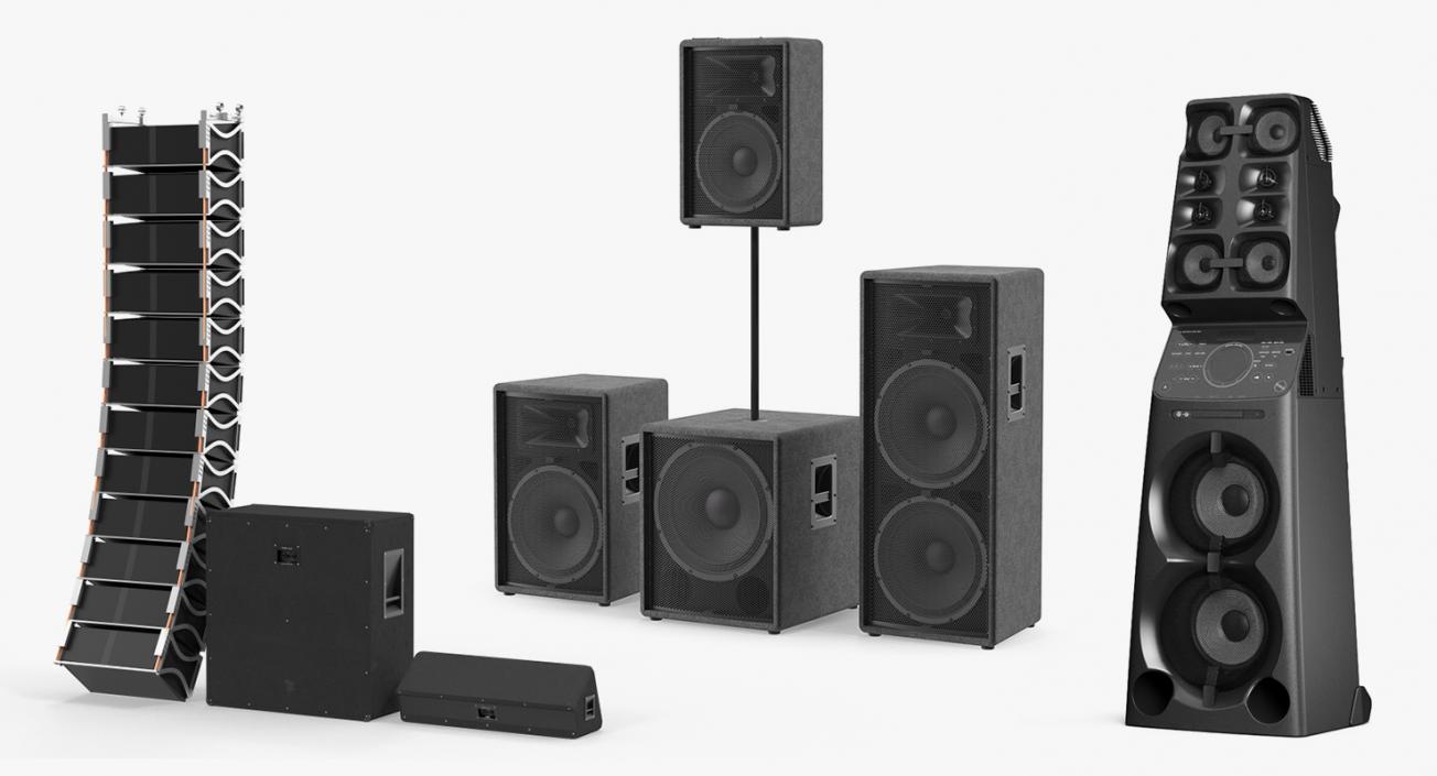 Concert Speakers Collection 2 3D model