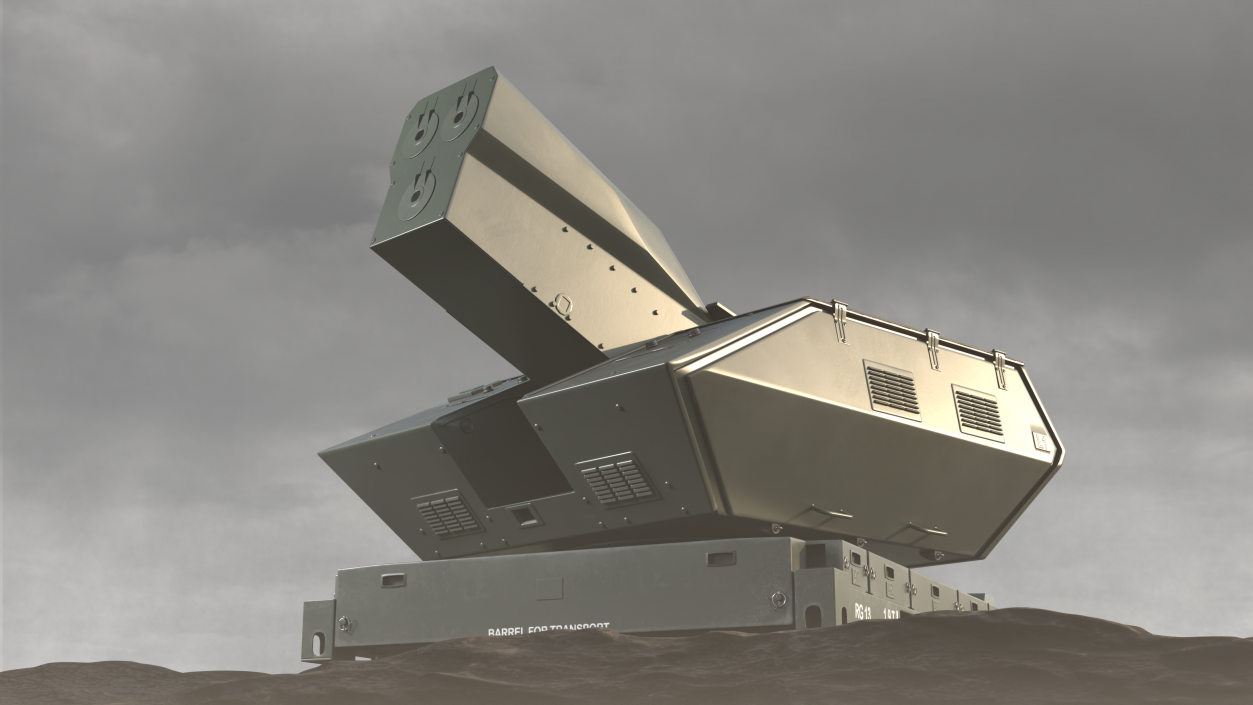 Skynex Laser Air Defense System Green Rigged 3D model