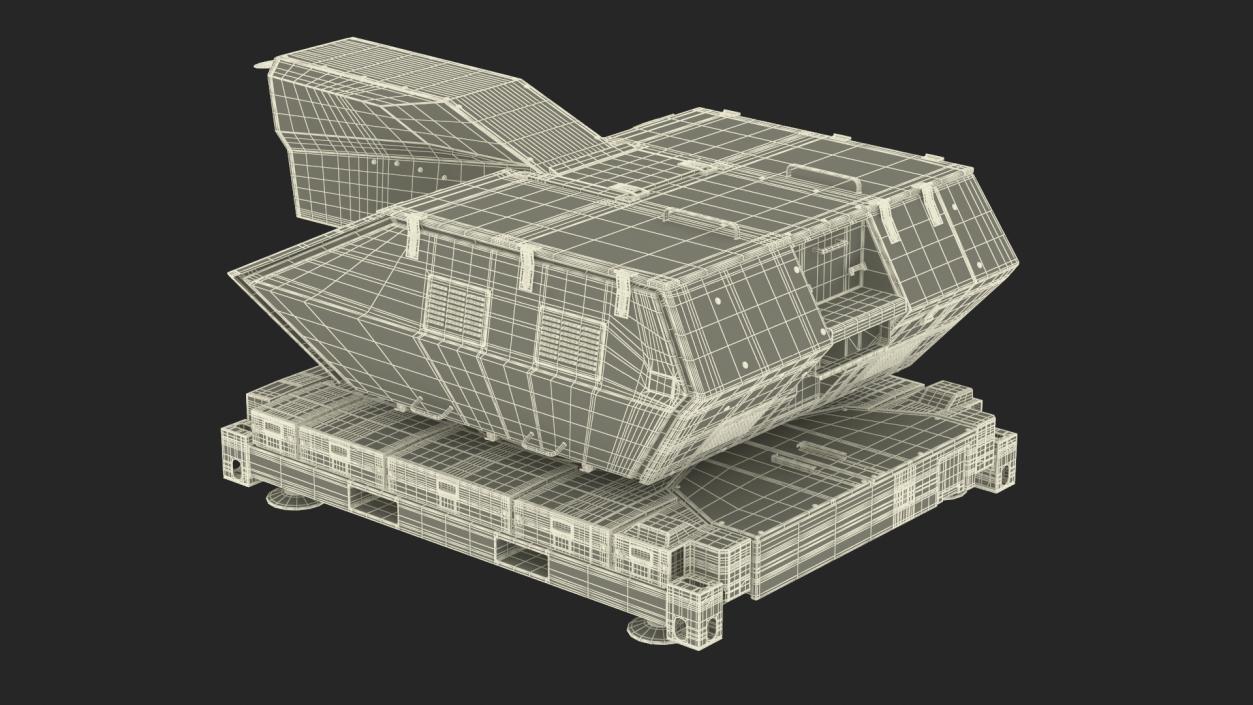 Skynex Laser Air Defense System Green Rigged 3D model