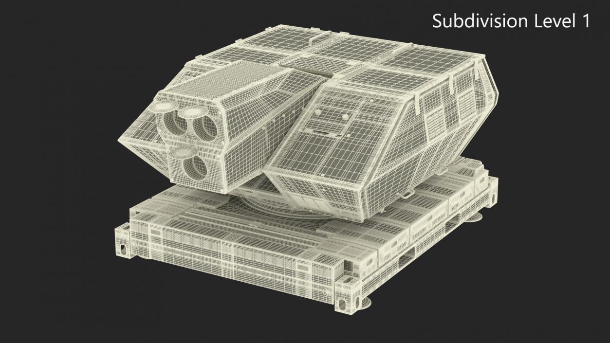 Skynex Laser Air Defense System Green Rigged 3D model