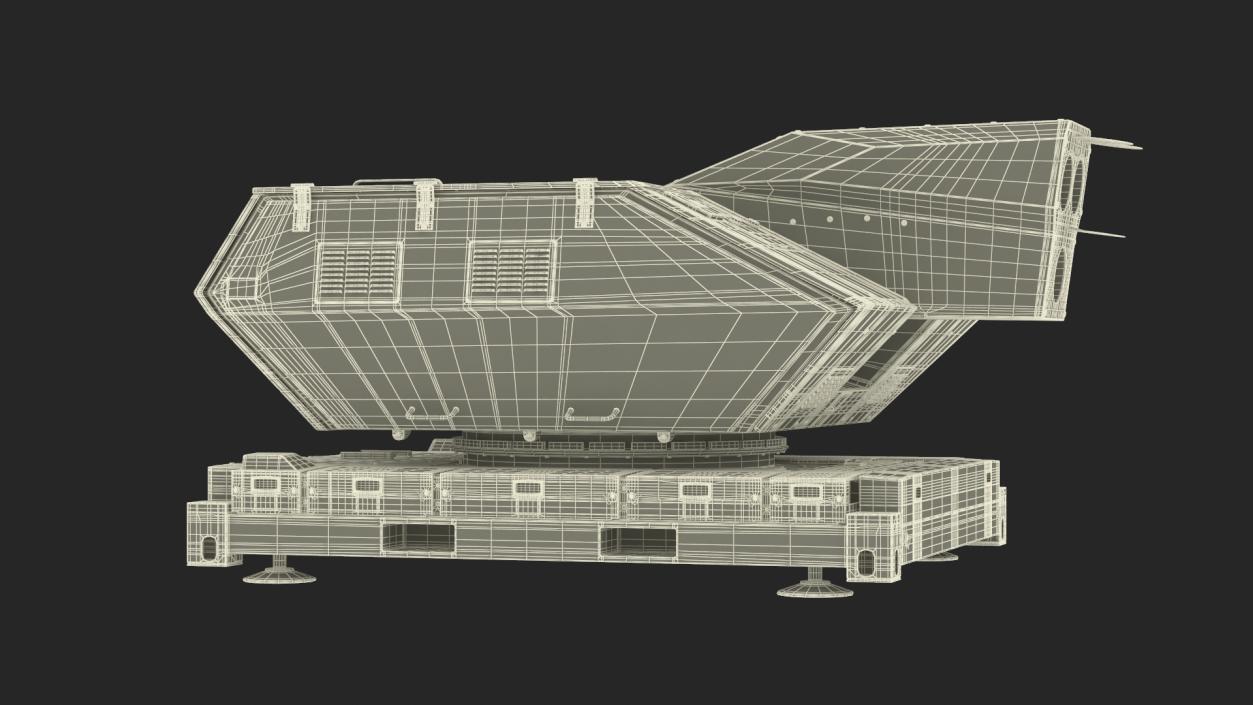 Skynex Laser Air Defense System Green Rigged 3D model