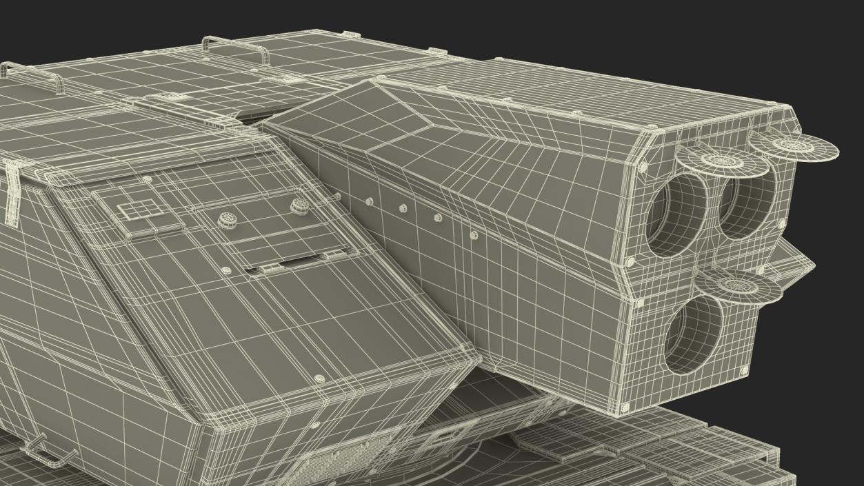 Skynex Laser Air Defense System Green Rigged 3D model