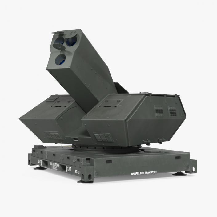 Skynex Laser Air Defense System Green Rigged 3D model