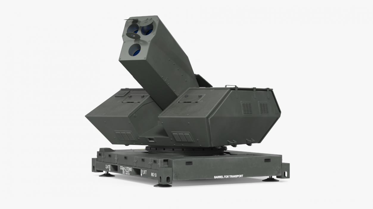 Skynex Laser Air Defense System Green Rigged 3D model