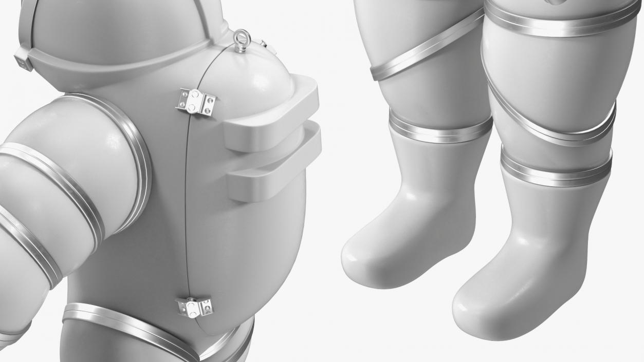 Atmospheric Diving Suit White Rigged for Maya 2 3D