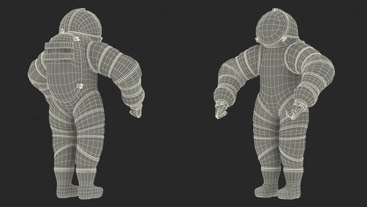 Atmospheric Diving Suit White Rigged for Maya 2 3D