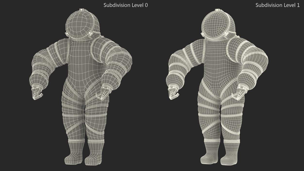 Atmospheric Diving Suit White Rigged for Maya 2 3D