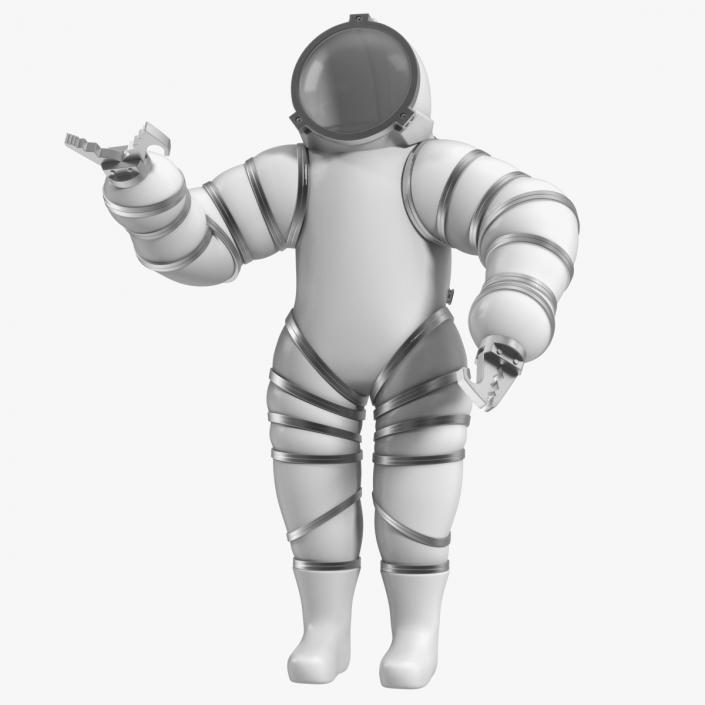 Atmospheric Diving Suit White Rigged for Maya 2 3D