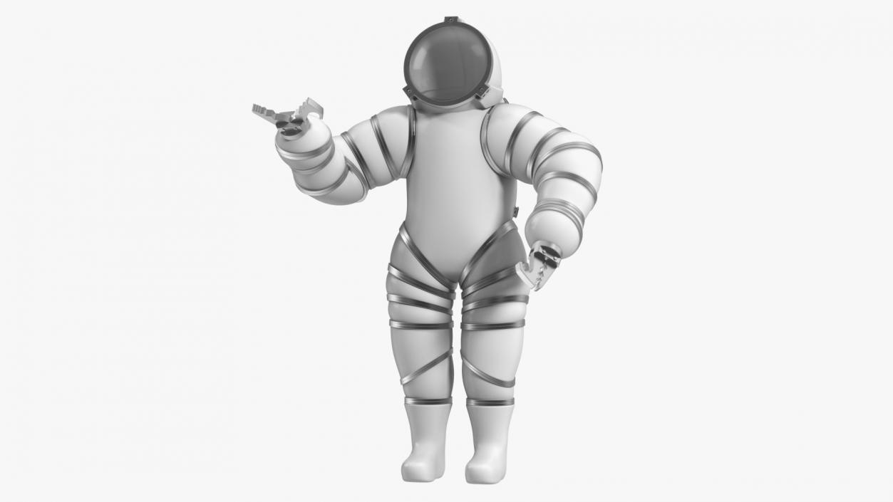 Atmospheric Diving Suit White Rigged for Maya 2 3D