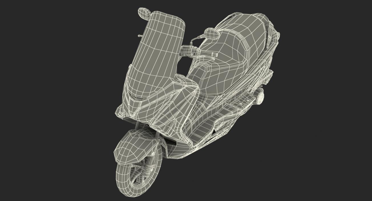 3D Generic Scooter Motorcycle Rigged model