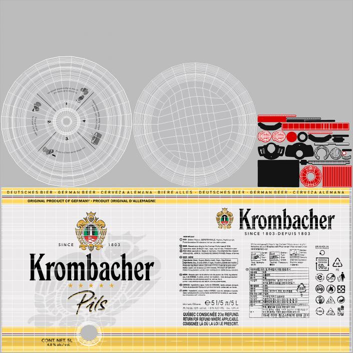 3D model Krombacher Beer 5 Liter Barrel