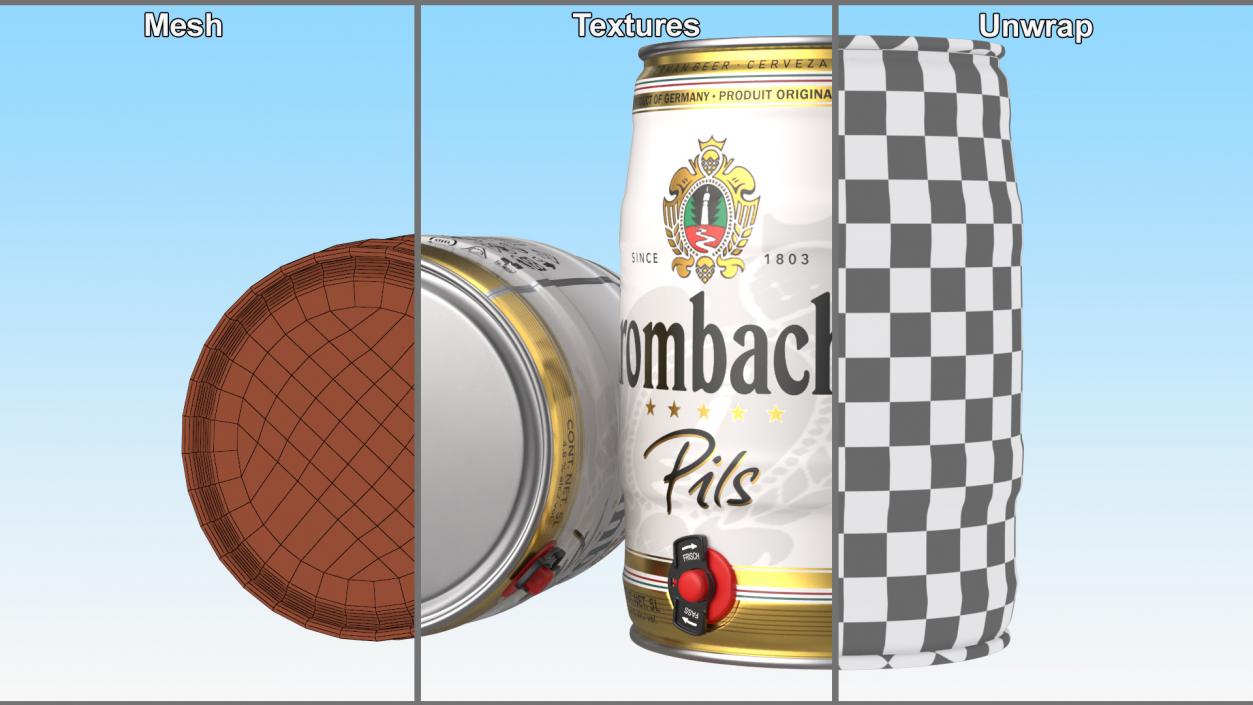 3D model Krombacher Beer 5 Liter Barrel