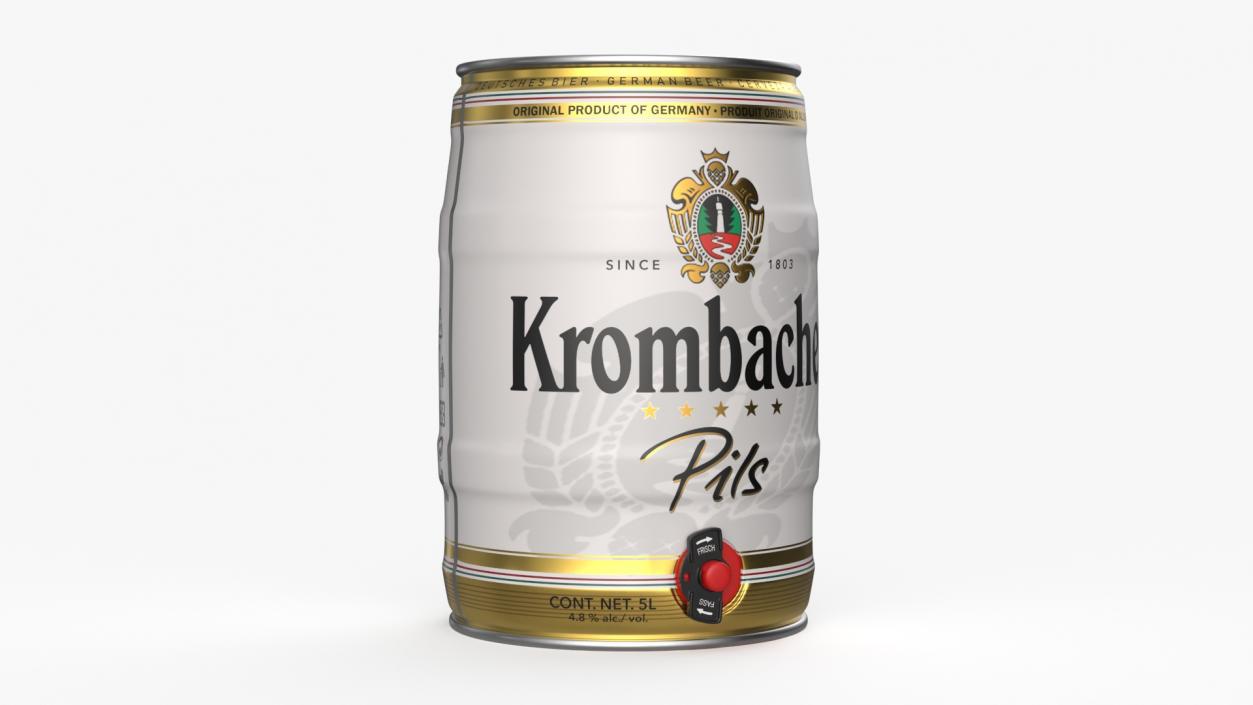 3D model Krombacher Beer 5 Liter Barrel