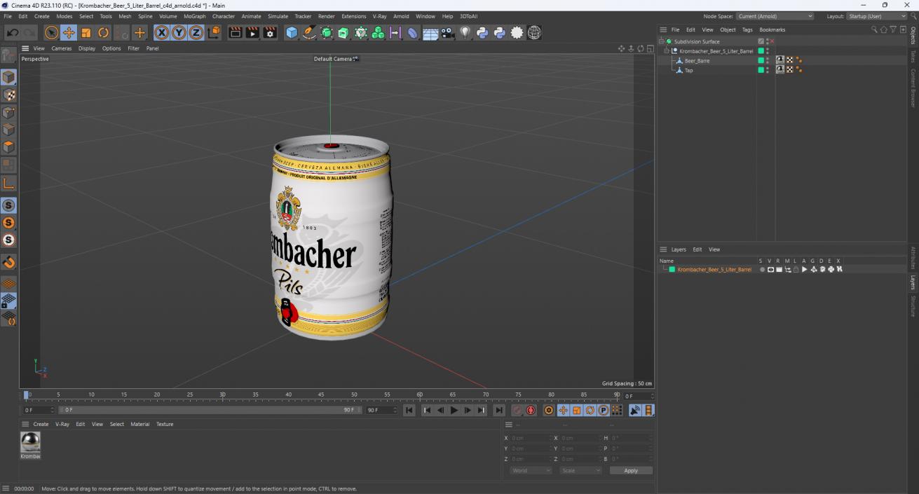 3D model Krombacher Beer 5 Liter Barrel