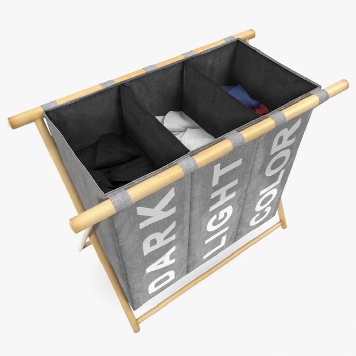 3D Foldable Laundry Basket model