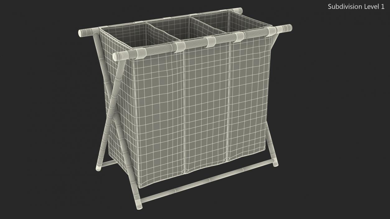 3D Foldable Laundry Basket model