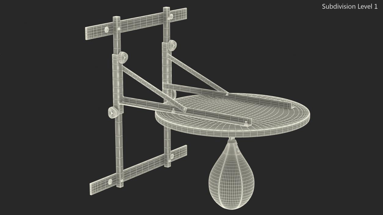 Leather Speed Ball with Platform Rigged 3D model