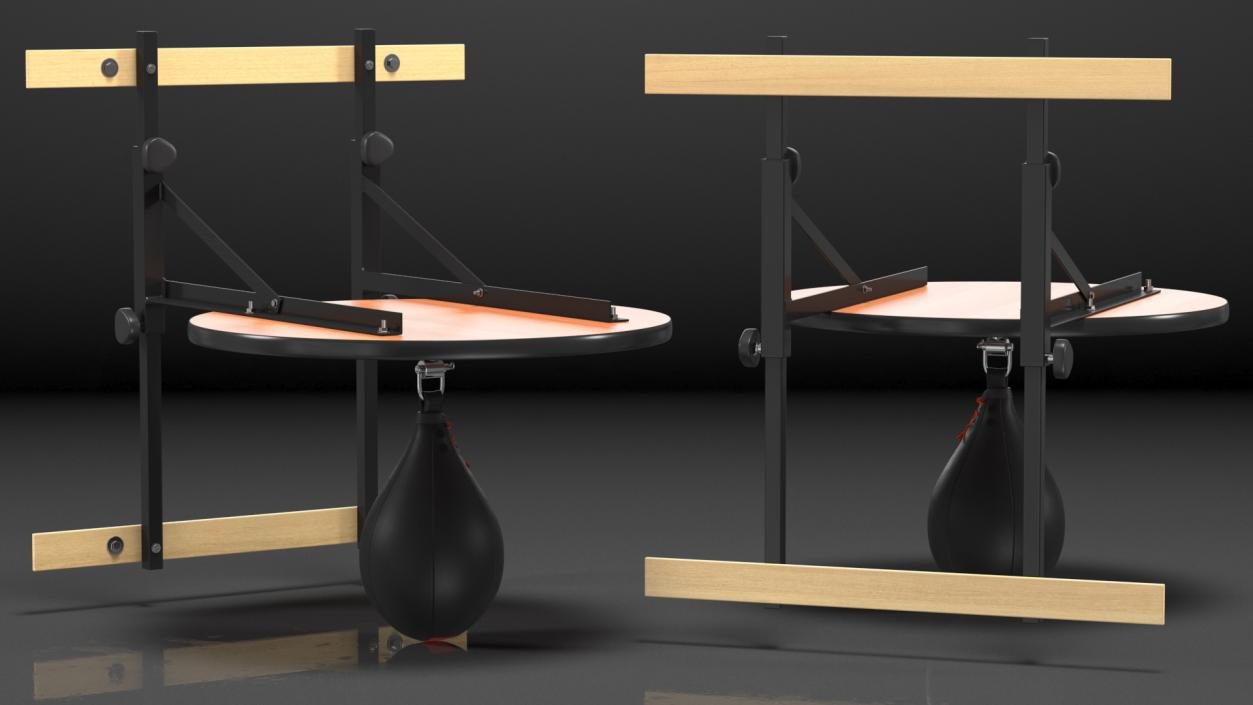 Leather Speed Ball with Platform Rigged 3D model