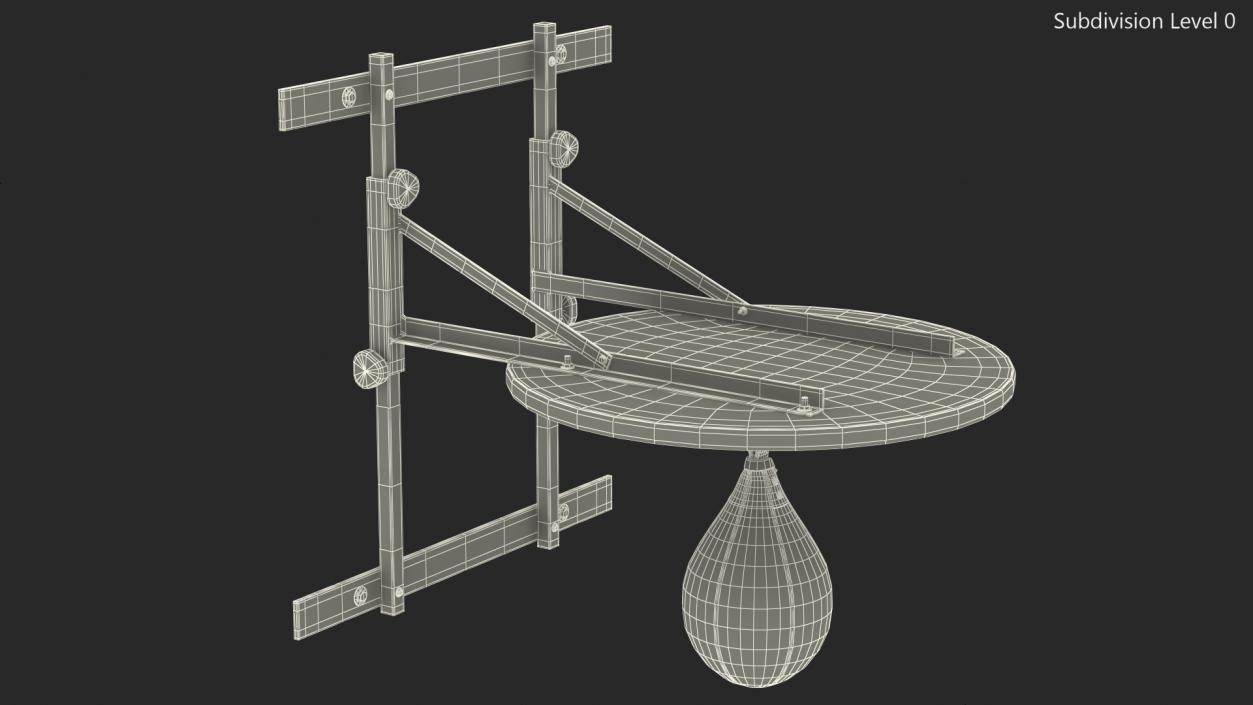 Leather Speed Ball with Platform Rigged 3D model