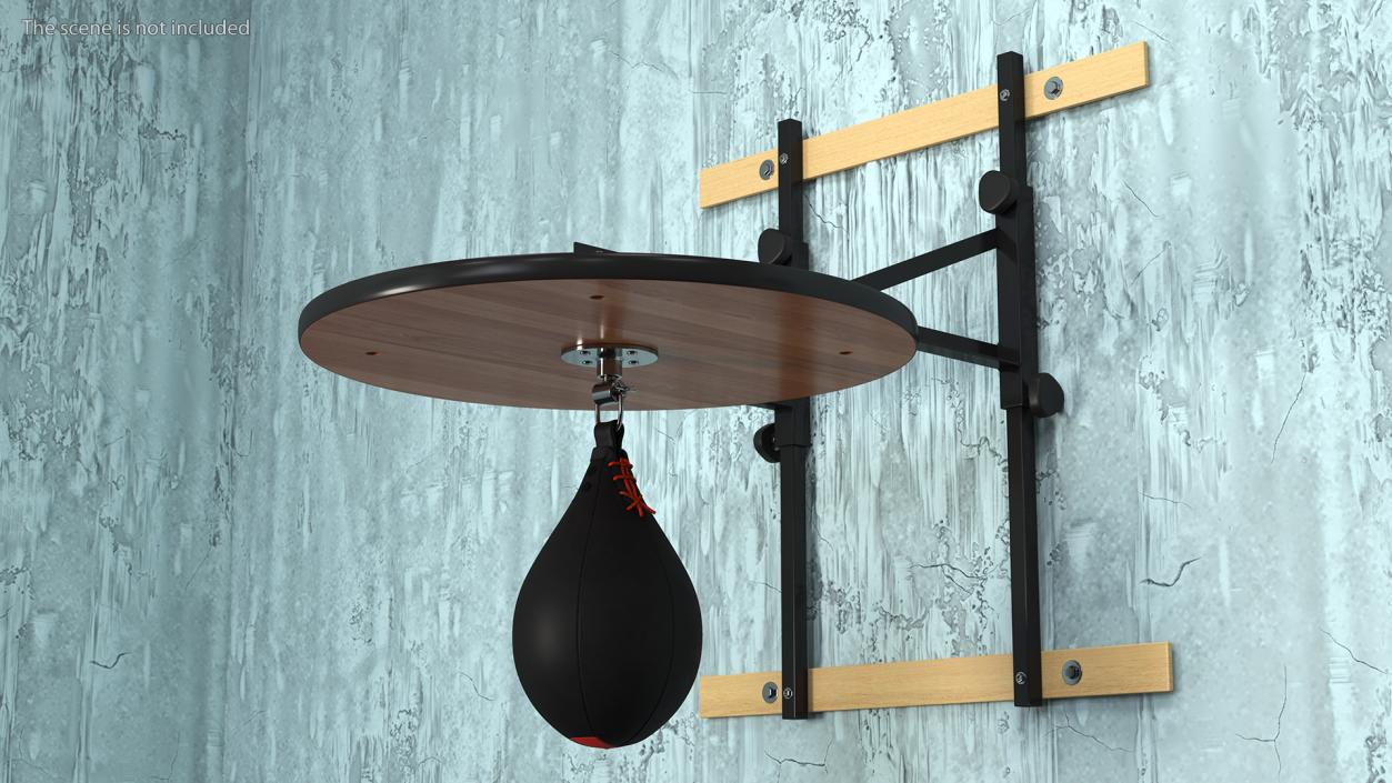 Leather Speed Ball with Platform Rigged 3D model