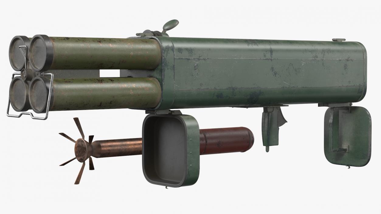 Incendiary Rocket Launcher M202A1 FLASH Set Dusty 3D model