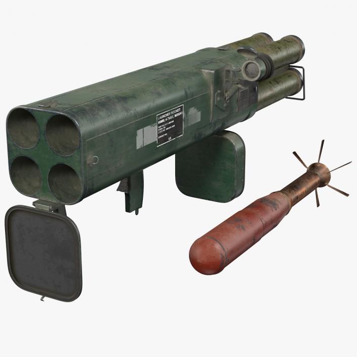 Incendiary Rocket Launcher M202A1 FLASH Set Dusty 3D model