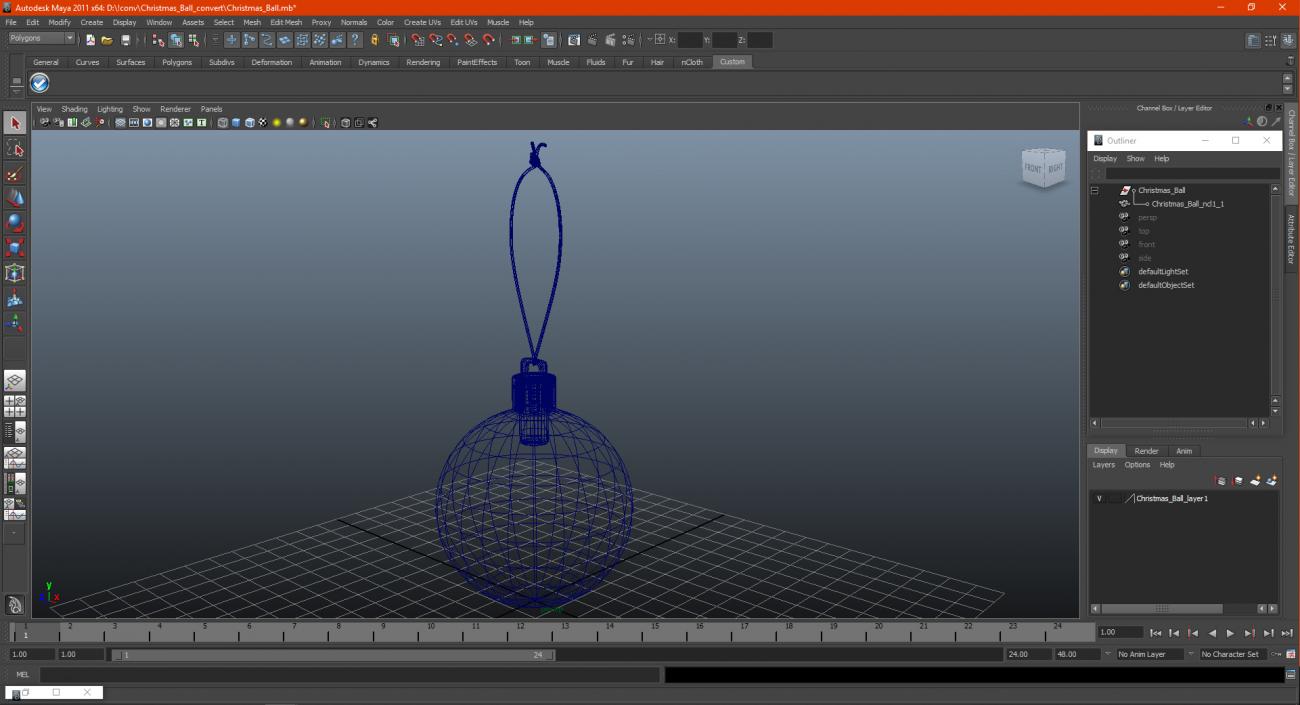 3D Christmas Ball Ornament model